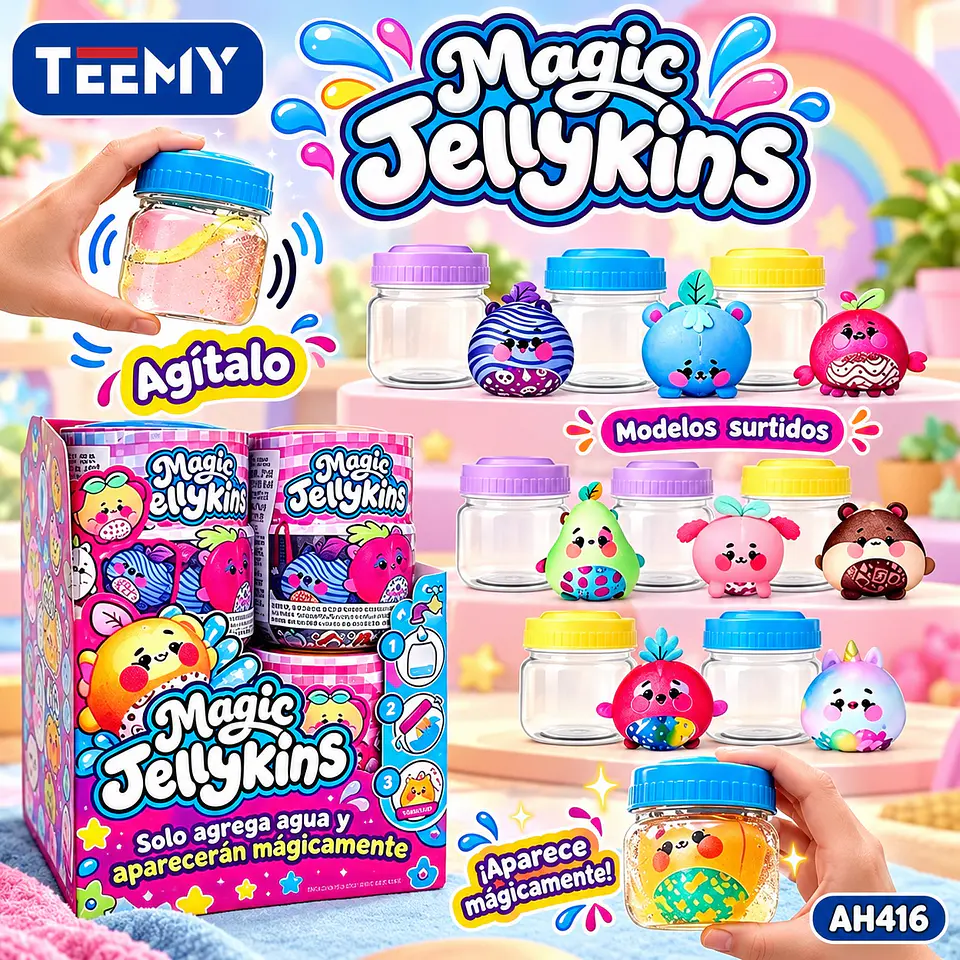 PELUCHE MAGICO EN AGUA JELLYSKINS, 3 DEL MISMO POR MAYOR  (AH416) 1