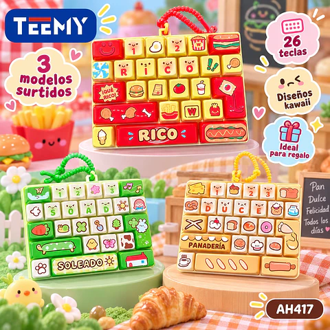 LLAVERO TECLADO SENSORIAL, 3 DEL MISMO POR MAYOR (AH412)