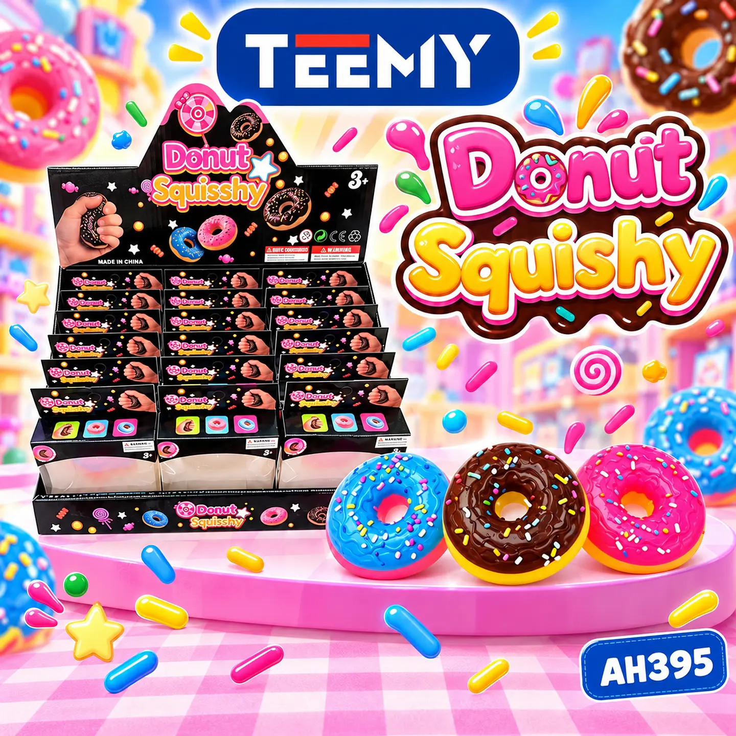 SQUISHY DONUTS PAQUETE 18 PIEZAS (AH395) 1
