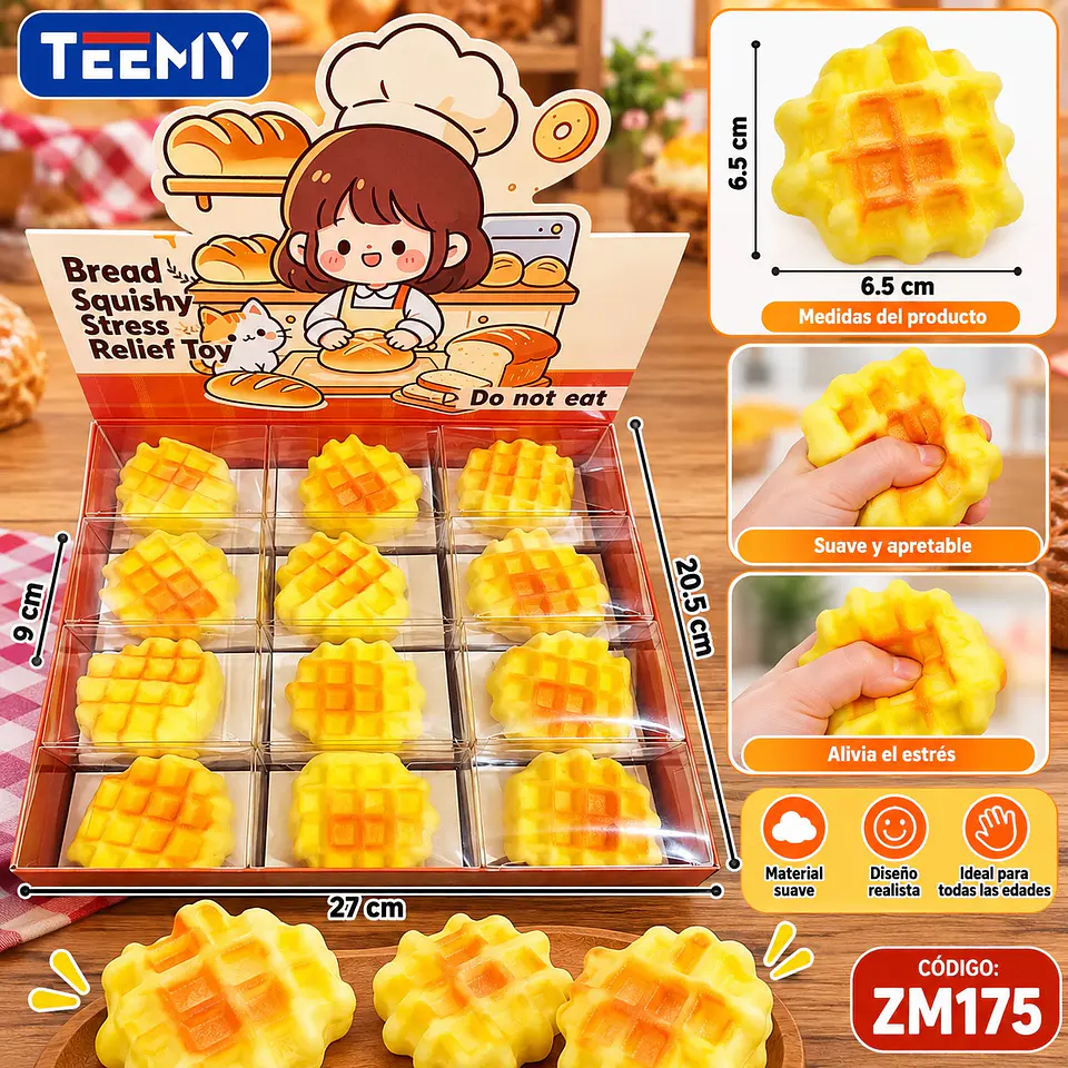 SQUISHY COMIDA PAQUETE 12 PIEZAS (ZM175) 1