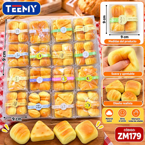SQUISHY COMIDA, 3 DEL MISMO POR MAYOR (ZM179)