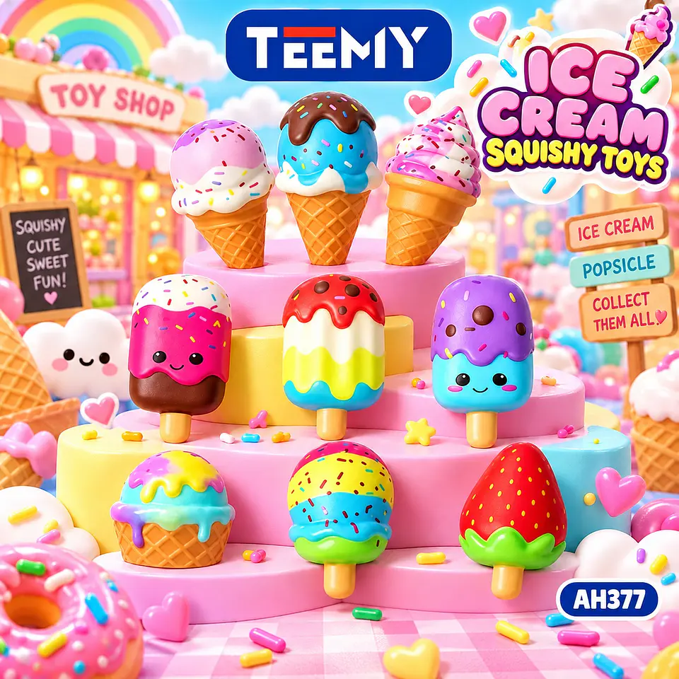 SQUISHY HELADO PAQUETE 12 PIEZAS (AH377) 1