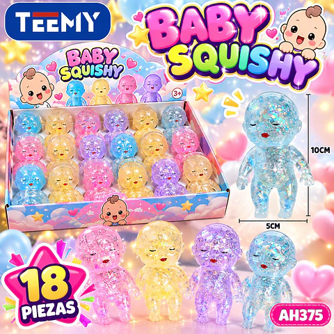 SQUISHY BEBE PAQUETE 18 PIEZAS (AH375)