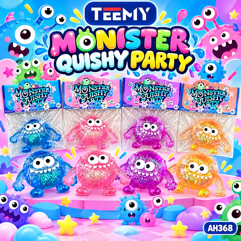 SQUISHY MONSTER GEL PAQUETE 12 PIEZAS (AH368)