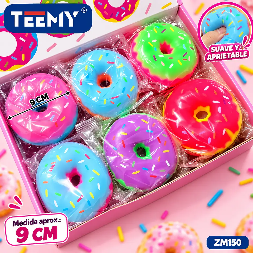 SQUISHY DONUTS PAQUETE 16 PIEZAS (AM150) 1