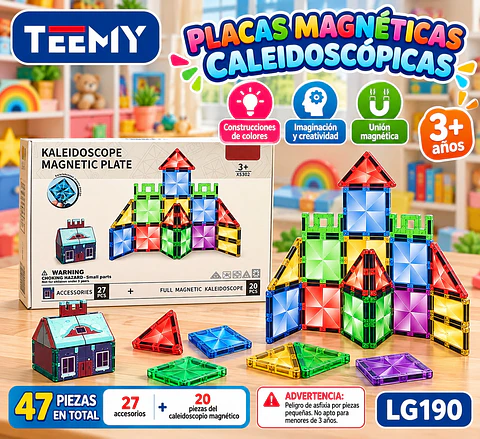 JUGUETE BLOQUES MAGNETICOS 27 PIEZAS , 3 DEL MISMO POR MAYOR  (LG190)