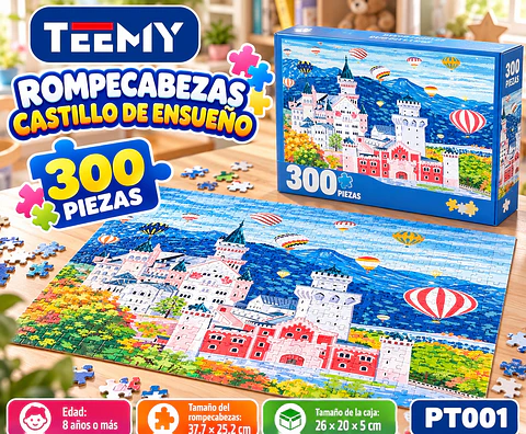 PUZZLE  300 PCS, 3 DEL MISMO POR MAYOR  (PT001)