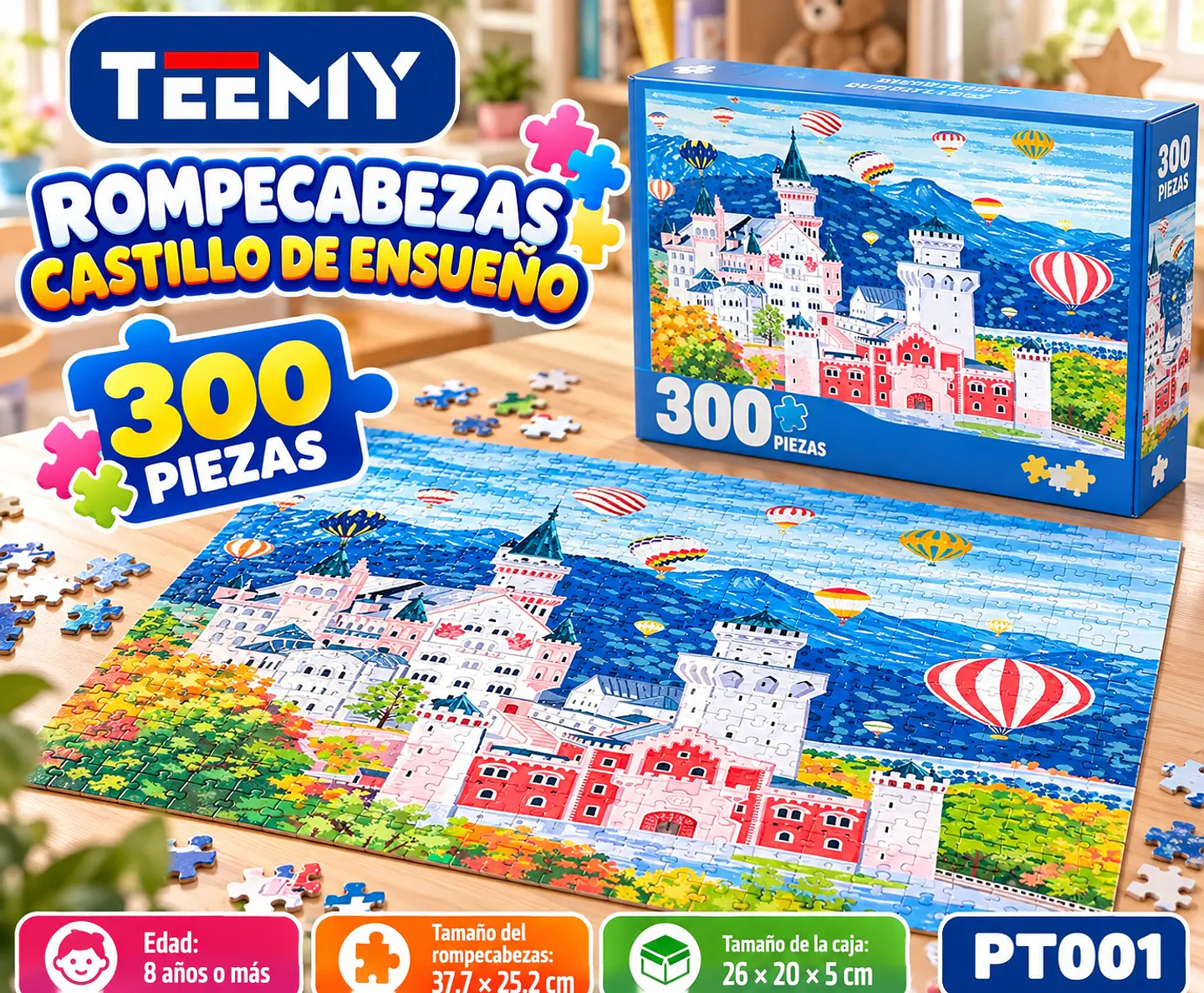 PUZZLE  300 PCS, 3 DEL MISMO POR MAYOR  (PT001) 1