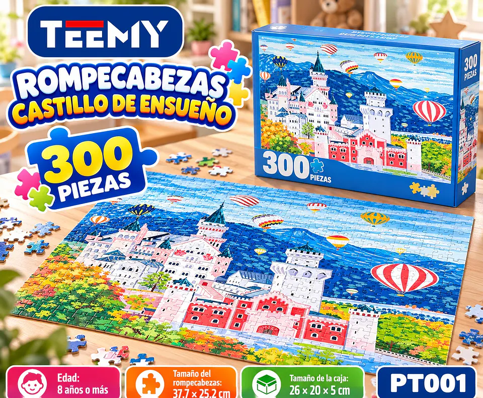 PUZZLE  300 PCS, 3 DEL MISMO POR MAYOR  (PT001) 1