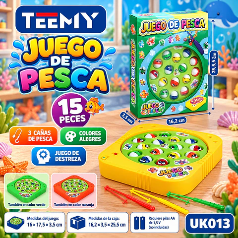 JUGUETE DE PESCA , 3 DEL MISMO POR MAYOR  (UK013)