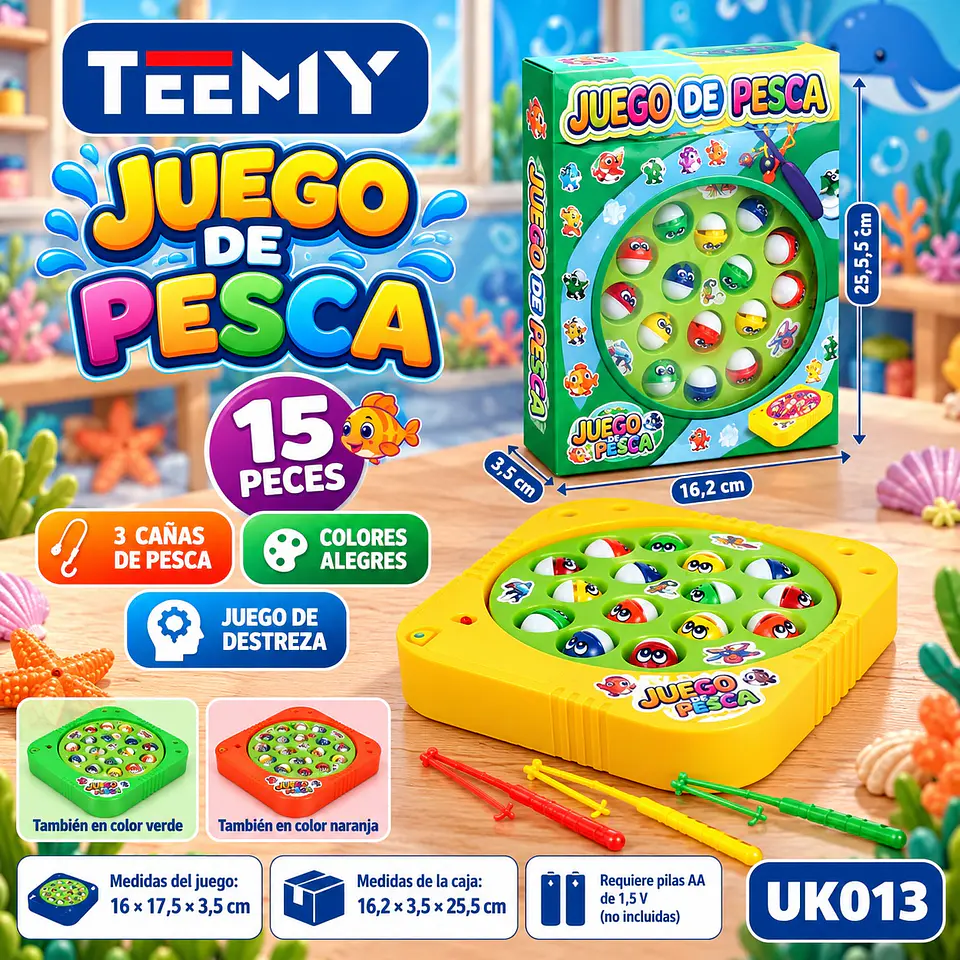 JUGUETE DE PESCA , 3 DEL MISMO POR MAYOR  (UK013) 1