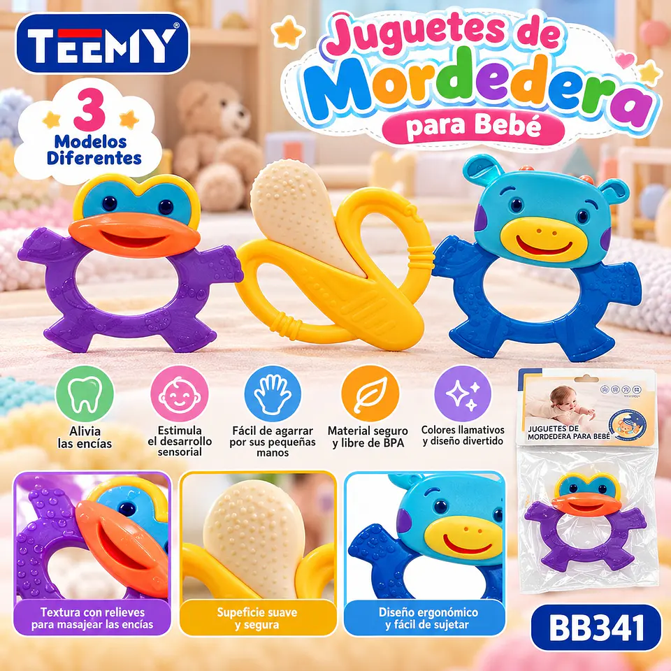 MORDEDORES PARA NIÑOS , 3 DEL MISMO POR MAYOR  (BB341) 1