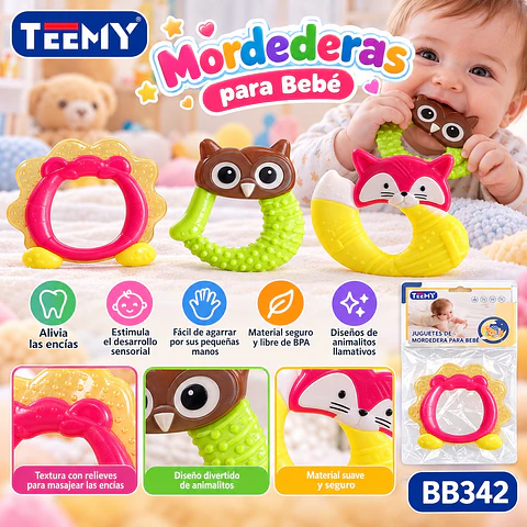MORDEDORES PARA NIÑOS , 3 DEL MISMO POR MAYOR  (BB342)
