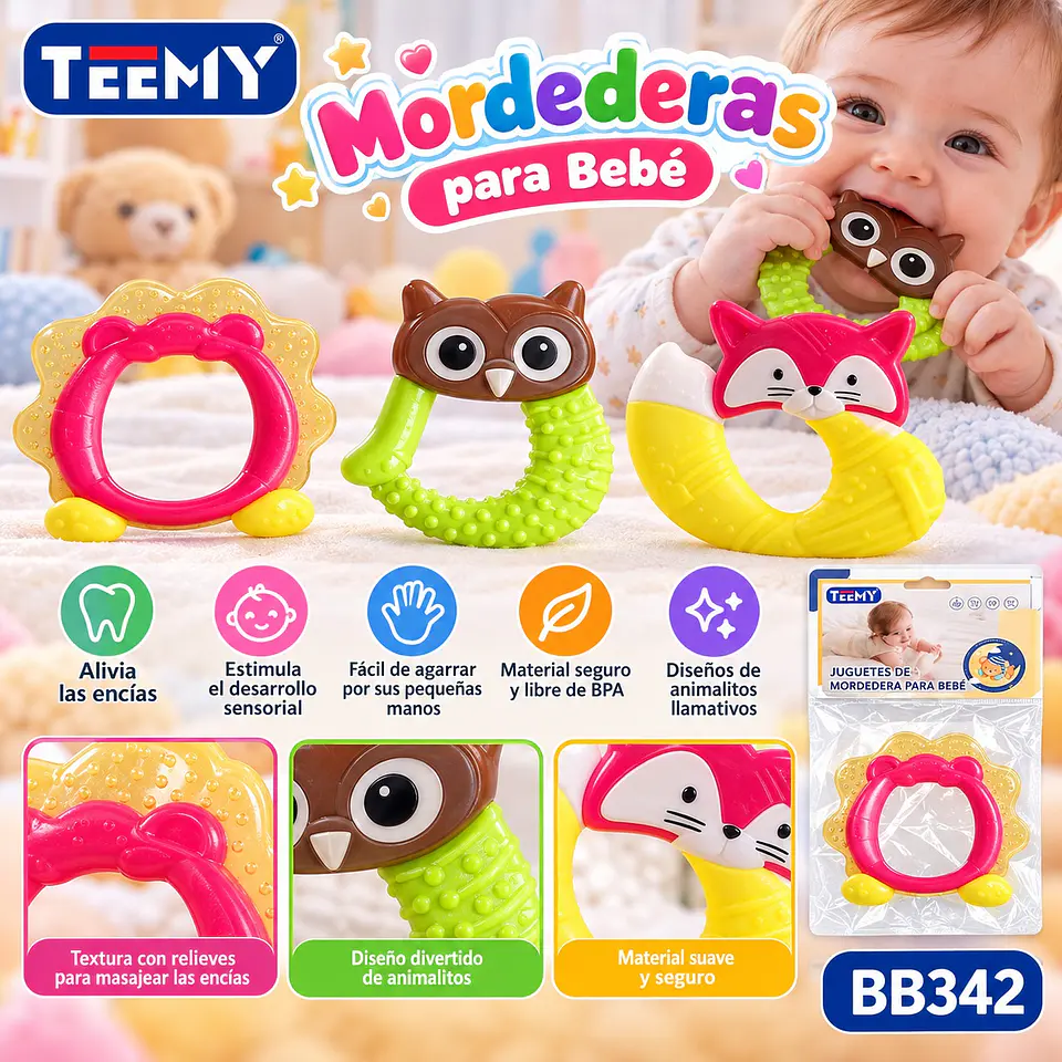 MORDEDORES PARA NIÑOS , 3 DEL MISMO POR MAYOR  (BB342) 1