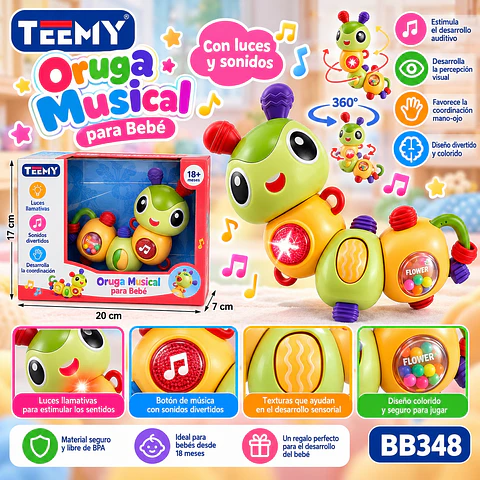 ORUGA MUSICAL, 3 DEL MISMO POR MAYOR (BB348)