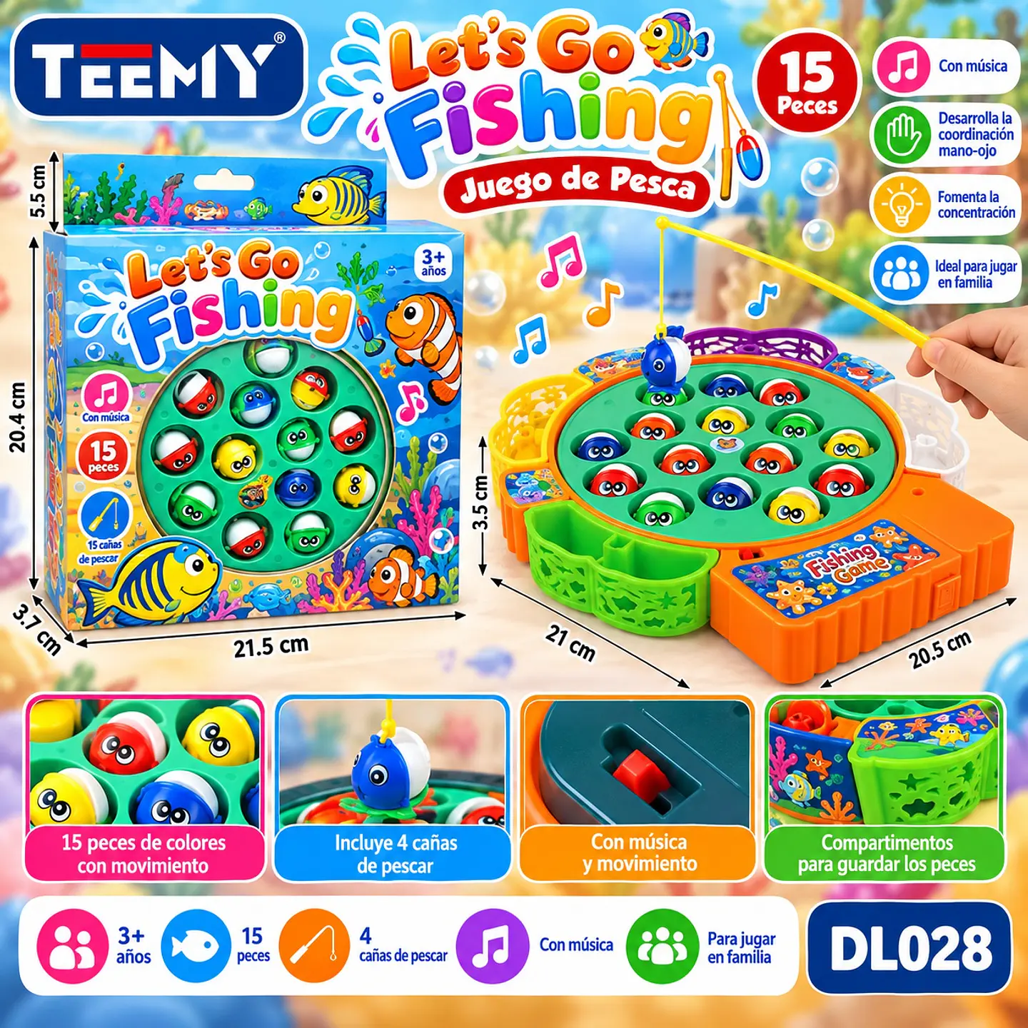 JUEGO DE PESCA , 3 DEL MISMO POR MAYOR  (DL028) 1