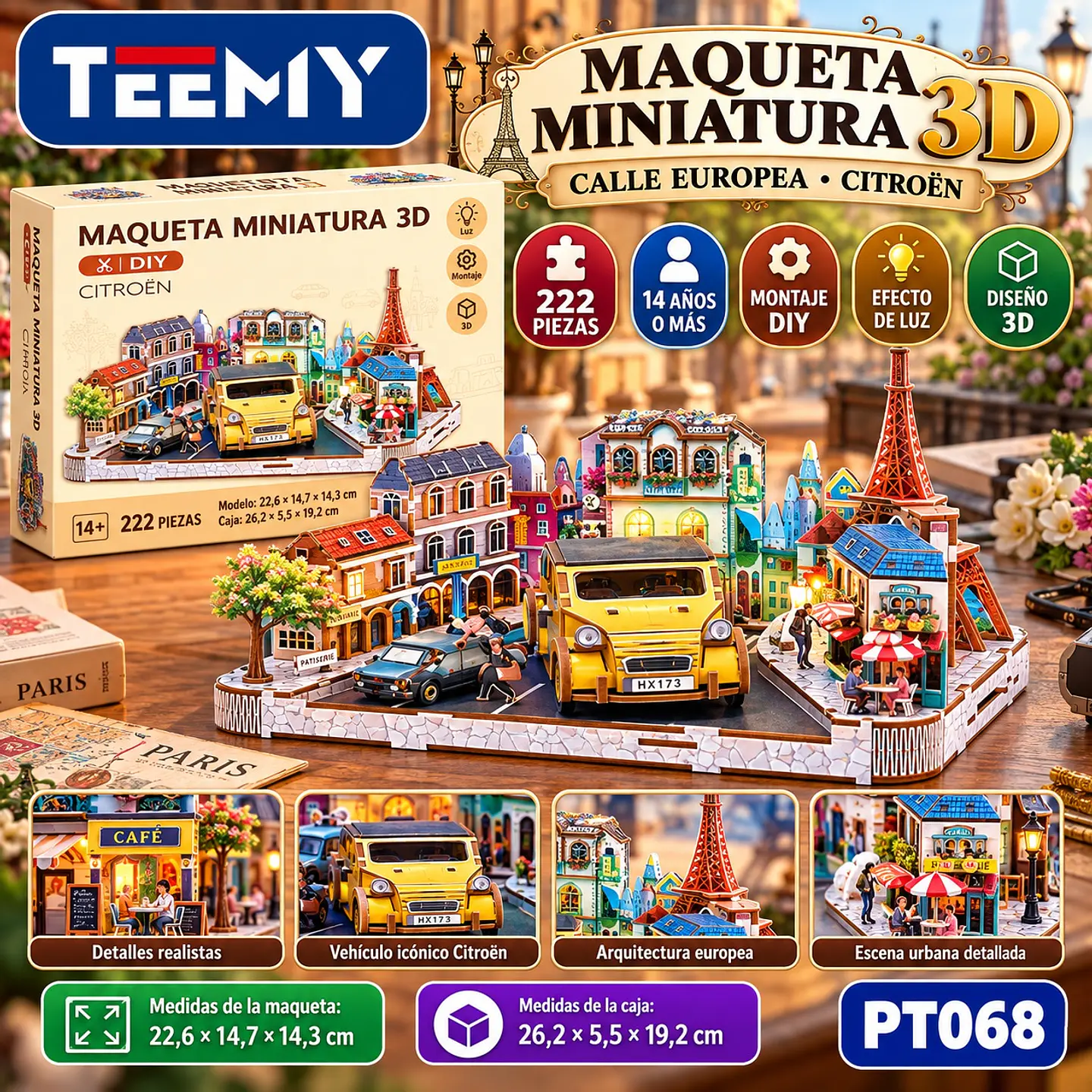 MAQUETA PUZZLE 3D CALLE EUROPA 222 PIEZAS, 3 DEL MISMO POR MAYOR (PT068) 1