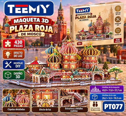 MAQUETA PUZZLE 3D PLAZA RUSA 430 PIEZAS, 3 DEL MISMO POR MAYOR (PT077)