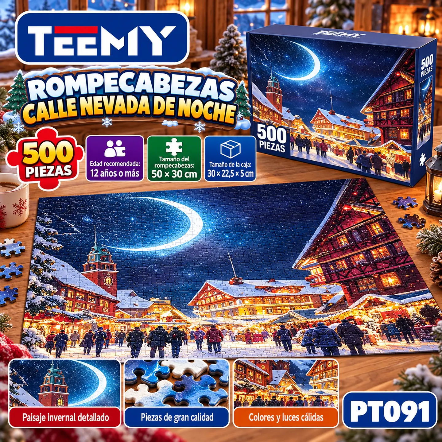 PUZZLE CALLE NEVADA 500 PIEZAS, 3 DEL MISMO POR MAYOR (PT091) 1