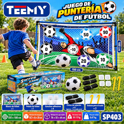 JUEGO PUNTERIA FUTBOL, 3 DEL MISMO POR MAYOR (SP403)