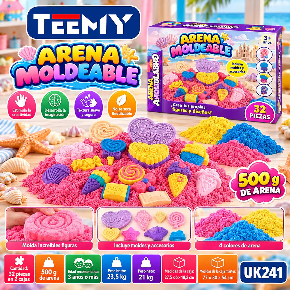 ARENA CON MOLDES, 3 DEL MISMO POR MAYOR (UK241) 1