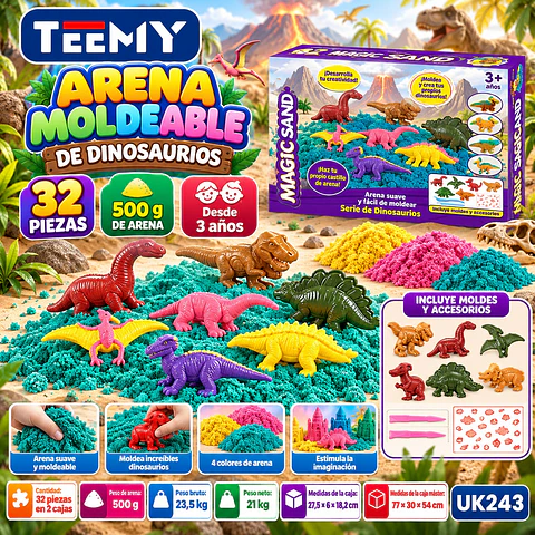 ARENA CON MOLDES, 3 DEL MISMO POR MAYOR (UK243)