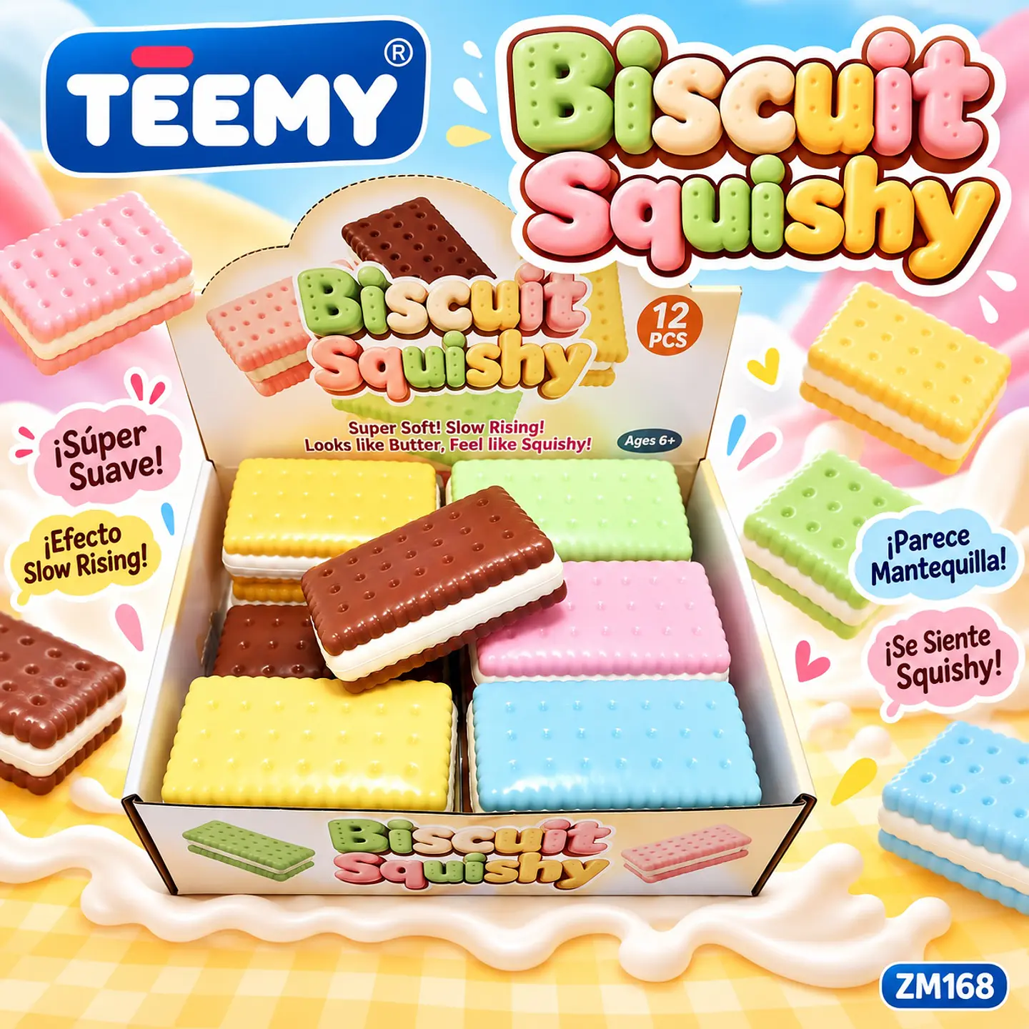 SQUISHY CHOCOLATE PAQUETE 12 PIEZAS (ZM168) 1