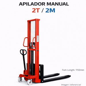 Apilador Manual 2T 2M Horquilla 1150mm (Precio + IVA)