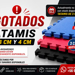 TATAMI 1X1X3CM  BICOLOR (ROJO/AZUL) (Precio + IVA)