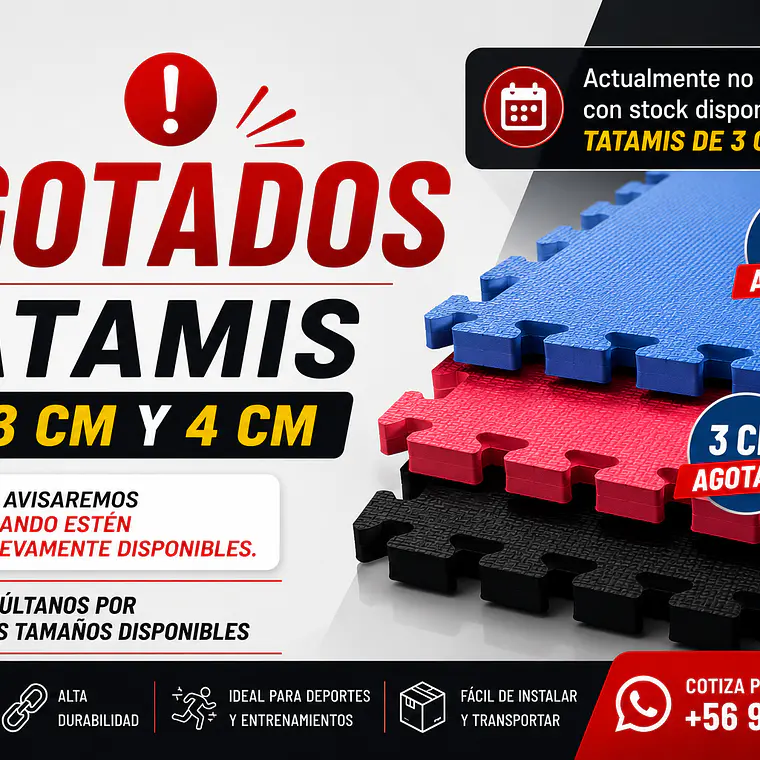 TATAMI 1X1X3CM  BICOLOR (ROJO/AZUL) (Precio + IVA) 1