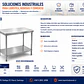 Mesa de Trabajo Doble Capa 1000x600x850mm – Acero Inox 201 | Cód. MT-2C-1000 (Precio + IVA) - Miniatura 2