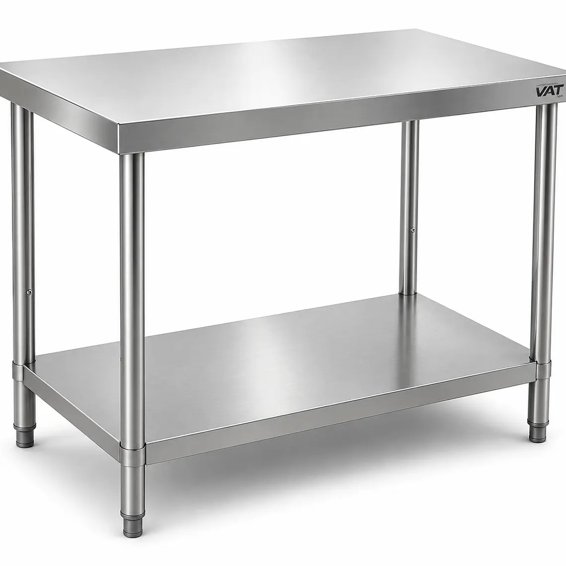 Mesa de Trabajo Doble Capa 1000x600x850mm – Acero Inox 201 | Cód. MT-2C-1000 (Precio + IVA) 1