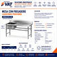 Mesa con Fregadero Izquierdo Lavafondo 28cm 1200x600x850mm – Acero Inox 201 | Cód. MF-1C-28I-1200 (Precio + IVA) - Miniatura 2