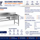 Lavafondo con 1 Escurridor Izquierdo 120x60x85cm – Acero Inoxidable 201 | Cód. MF-1C-28-1200 (Precio + IVA) - Miniatura 2