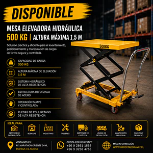 MESA ELEVADORA 500 KG,1.5 M
