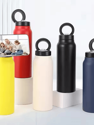 Botella térmica con soporte para celular - Importadora Victory
