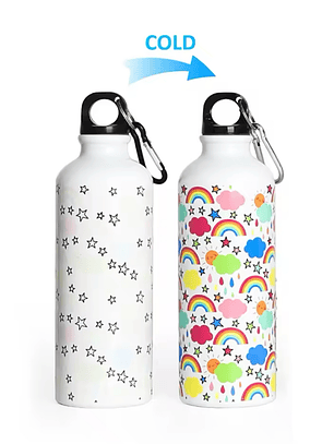 Botella mágica térmica de aluminio – Cambia de color con el frío