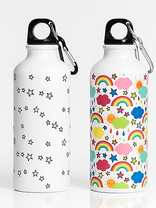 Botella mágica térmica de aluminio – Cambia de color con el frío