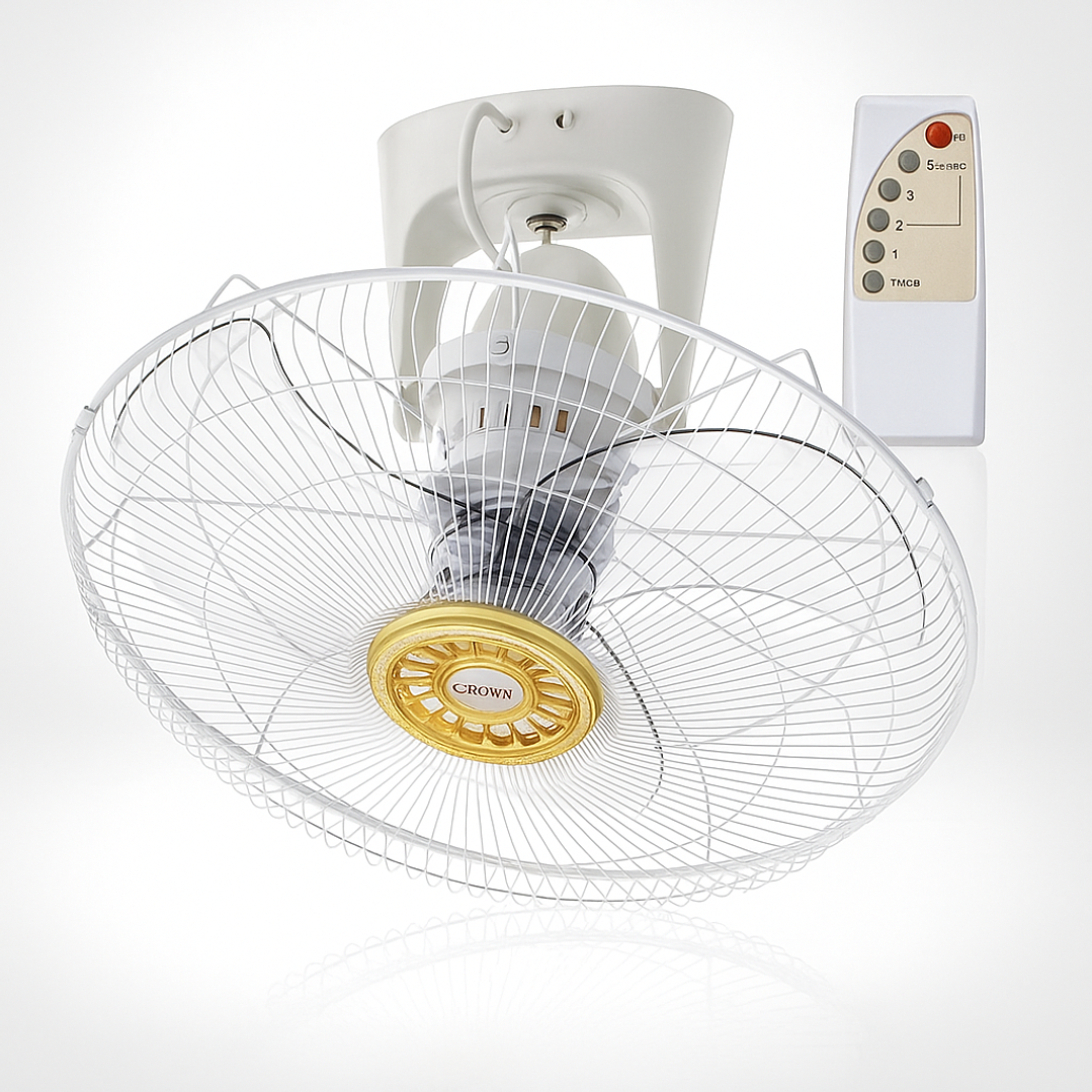 Ventilador de Techo Crown Orbital 18” – Motor de 100W con Control Remoto 1