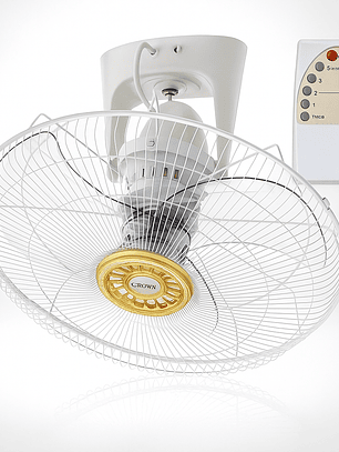 Ventilador de Techo Crown Orbital 18” – Motor de 100W con Control Remoto