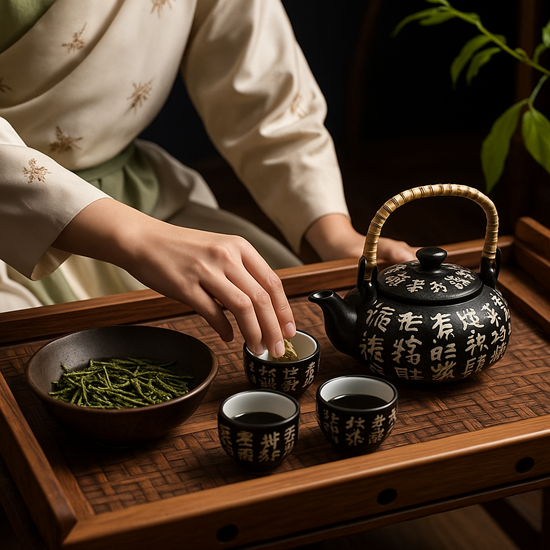 Set de Té Artesanal con Caligrafía Oriental – 300 ml | Huargos 2