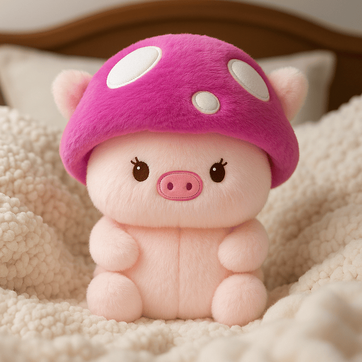 Cerdito con Gorro Rosa – Peluche Suave de 23 cm 1