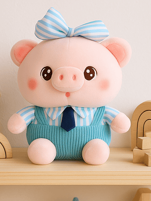 Cerdito de peluche premium Importadora Victory - juguete tierno