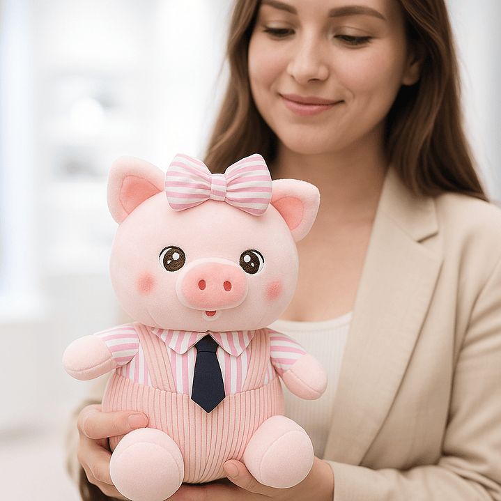 Cerdito de peluche premium Importadora Victory - juguete tierno 4