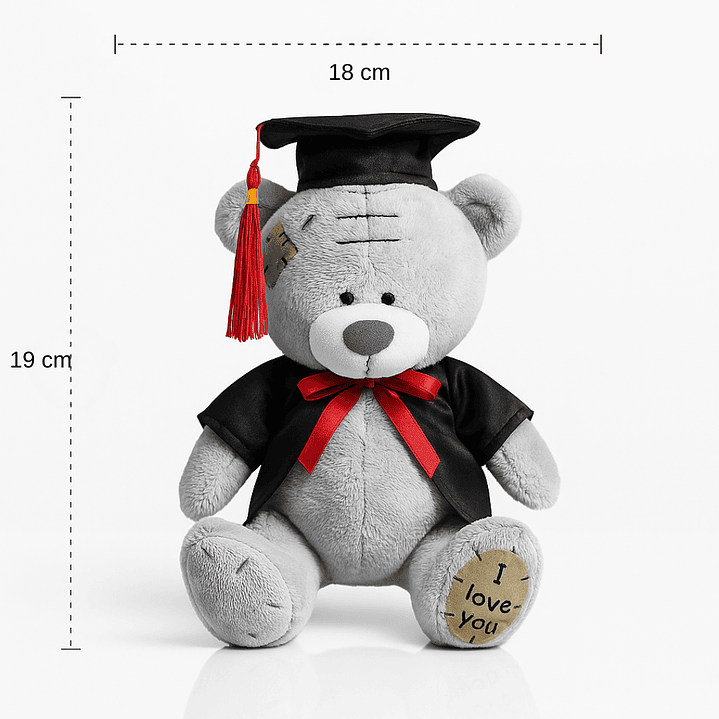 Osito de Graduación 23 cm – Peluche con Toga y Birrete 4