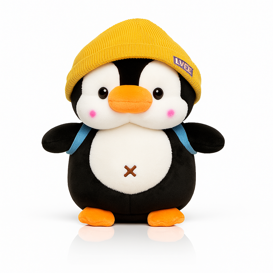 Peluche Pingüino con Gorro y Mochila – Suave, tierno y perfecto para regalar 2