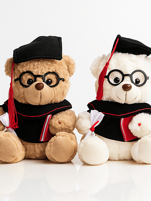 “Oso de Graduación 20cm con Birrete y Diploma – Peluche Premium para Regalo”