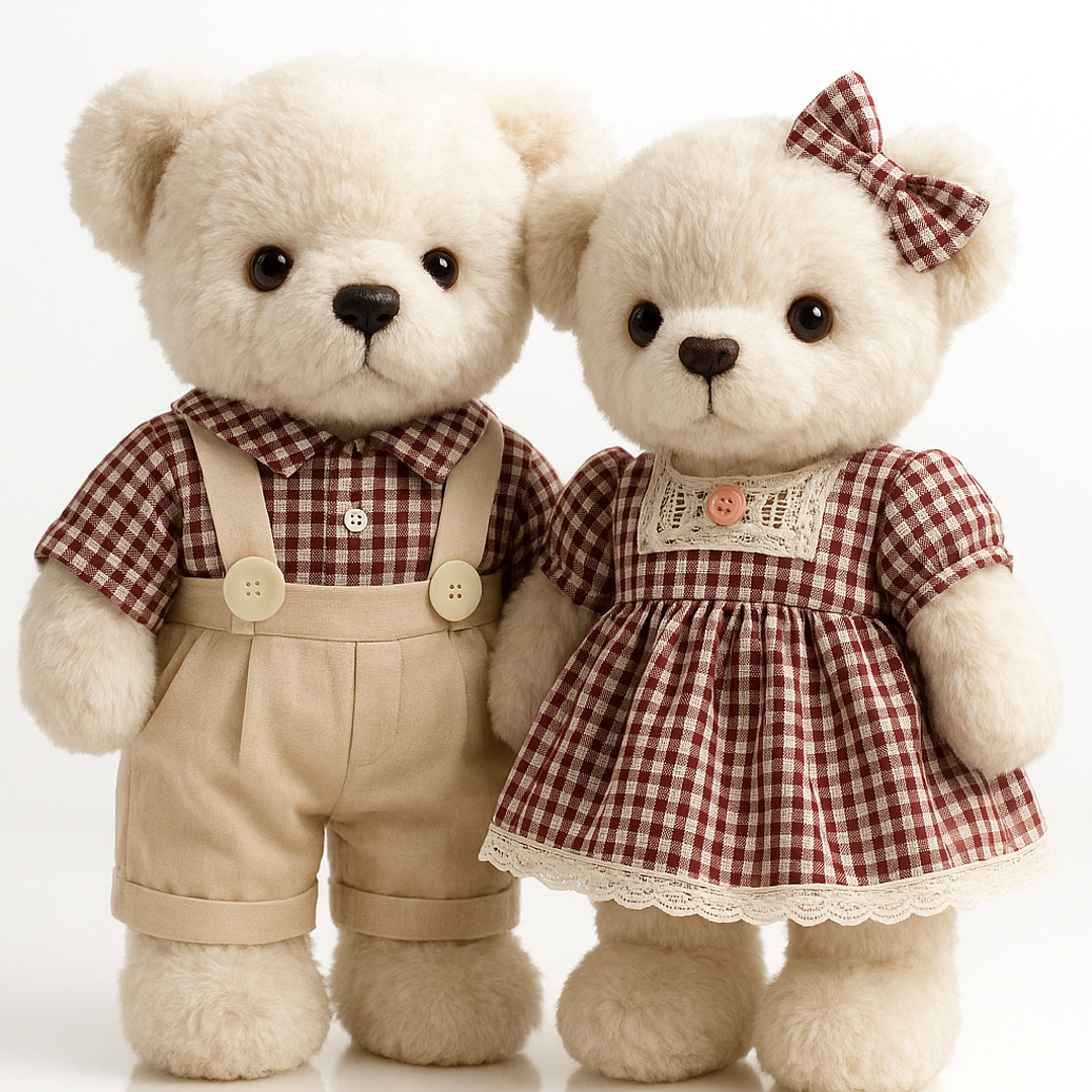 Pareja de Osos de Peluche 35 cm | Peluches Grandes Premium para Regalo 1