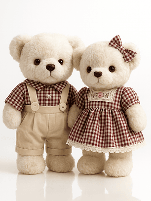 Pareja de Osos de Peluche 35 cm | Peluches Grandes Premium para Regalo