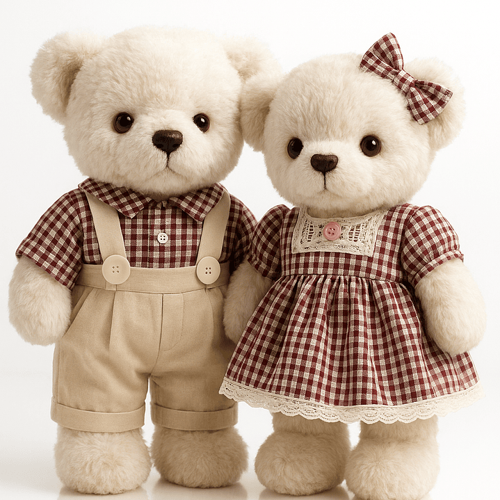 Pareja de Osos de Peluche 35 cm | Peluches Grandes Premium para Regalo 1